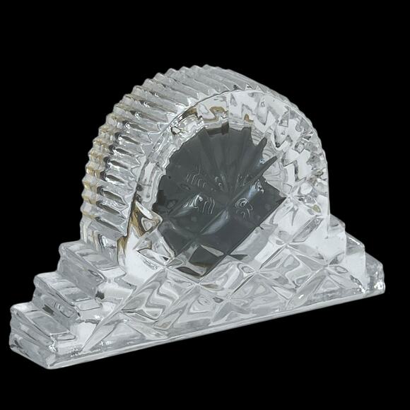 Vintage Godinger Crystal Legends Desk Mantel Clock 24% Lead Crystal No Battery - Picture 9 of 10